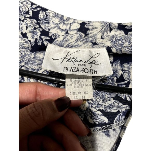 VINTAGE KATHIE LEE FOR PLAZA SOUTH DRESS SIZE 14 | U1 - Picture 3 of 7